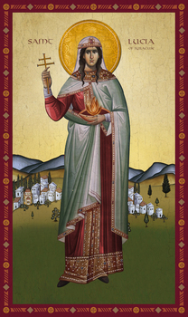 Image for St. Lucia - with decorative border (6 x 10)