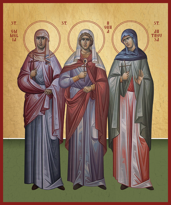 Image for St. Emmelia, St. Nonna, St. Anthousa - Holy Mothers of the Three Hierarchs (8 x 10)