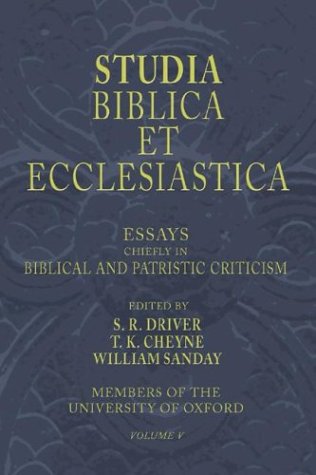 Image for Studia Biblica Et Ecclesiastica, 5 Volumes: Essays In Bible, Archaeology And Patristic Criticism